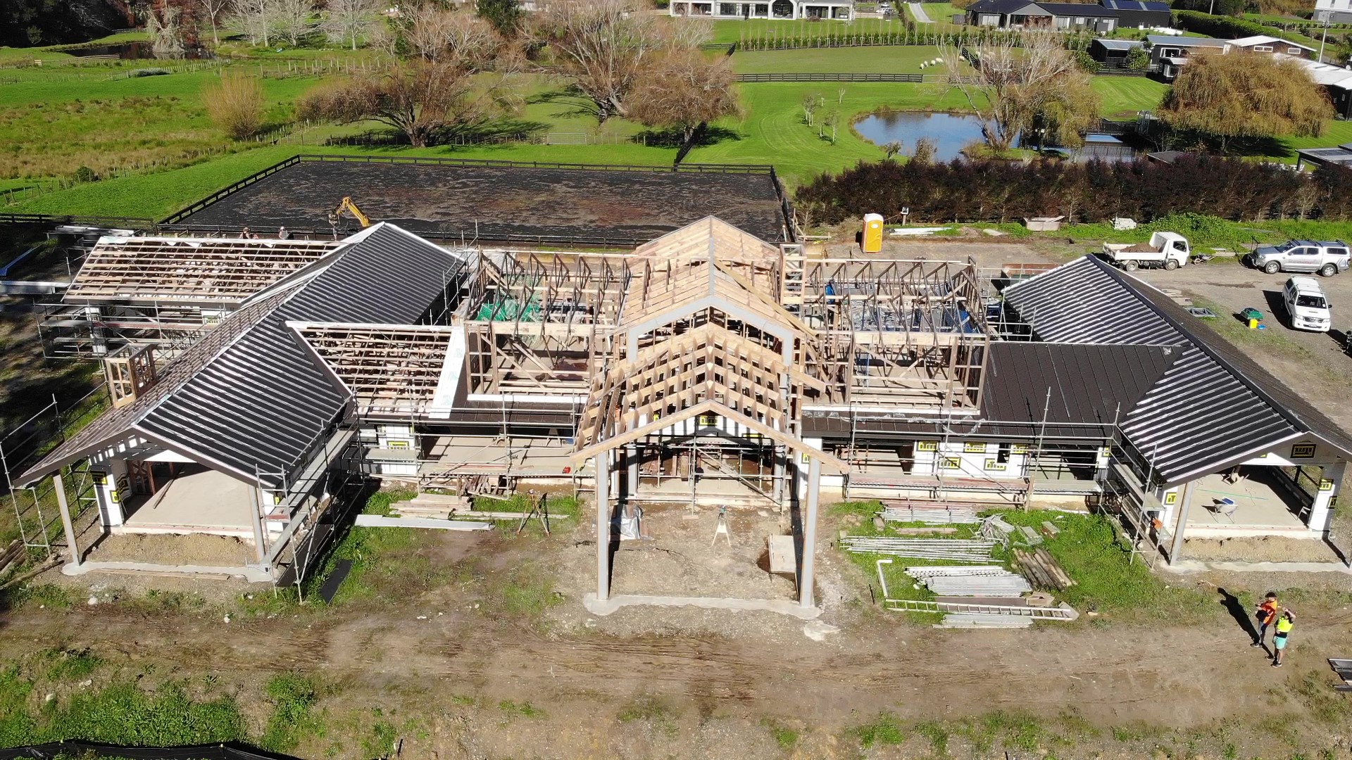 Structural steel installation for Mill Flat Road residential home, Auckland